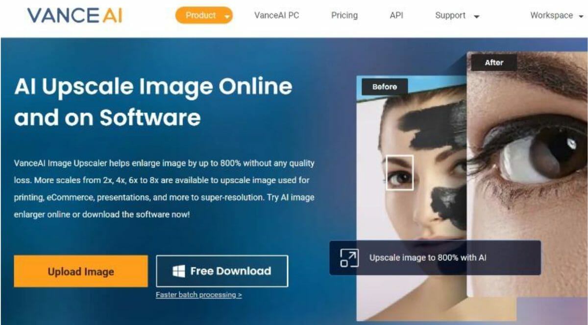 VanceAI Image Upscaler