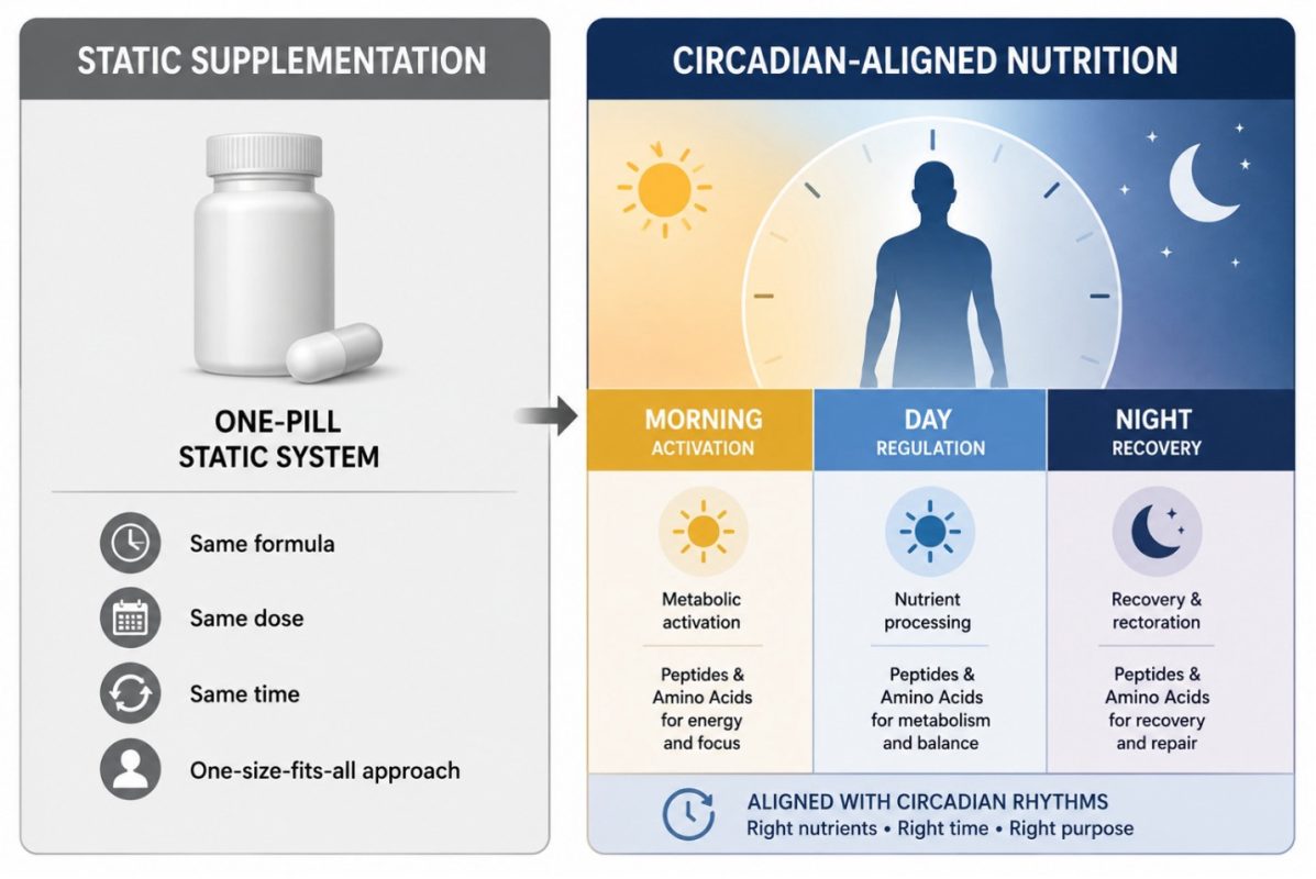 Static Supplementation vs Circadian-Aligned Nutrition
